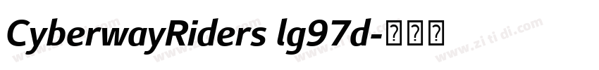 CyberwayRiders lg97d字体转换